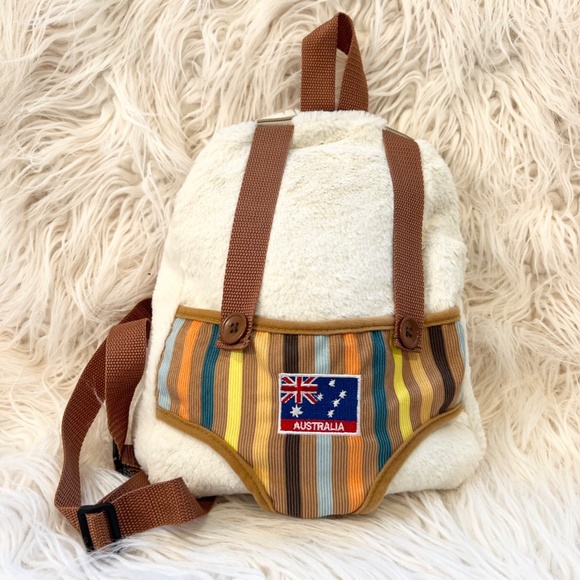 Vintage Australia Fleece Striped Pants Backpack